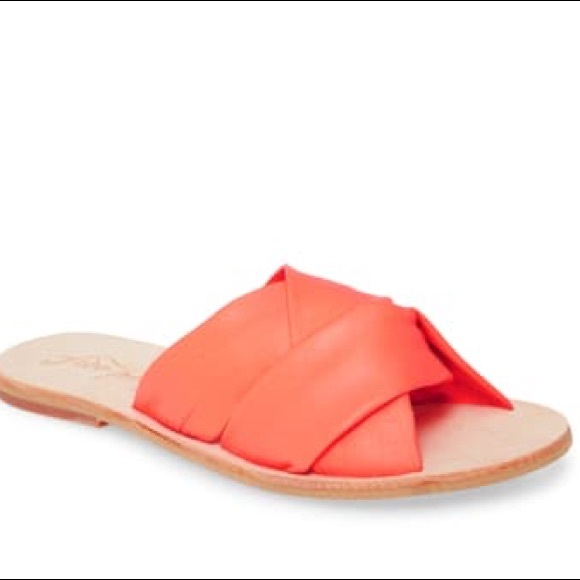 NIB Free People Coral Rio Vista Slide Sandals